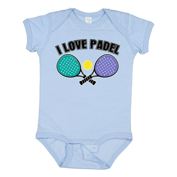 Inktastic I Love Padel Sports Quote Girls Baby Bodysuit