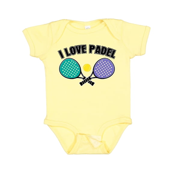 Inktastic I Love Padel Sports Quote Girls Baby Bodysuit