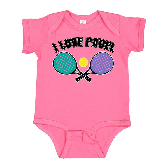 Inktastic I Love Padel Sports Quote Girls Baby Bodysuit