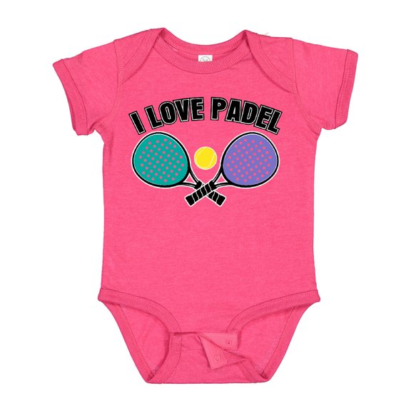 Inktastic I Love Padel Sports Quote Girls Baby Bodysuit