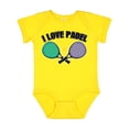 thumbnail image 1 of Inktastic I Love Padel Sports Quote Girls Baby Bodysuit, 1 of 5