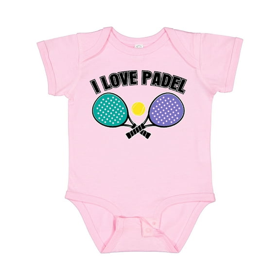 Inktastic I Love Padel Sports Quote Girls Baby Bodysuit
