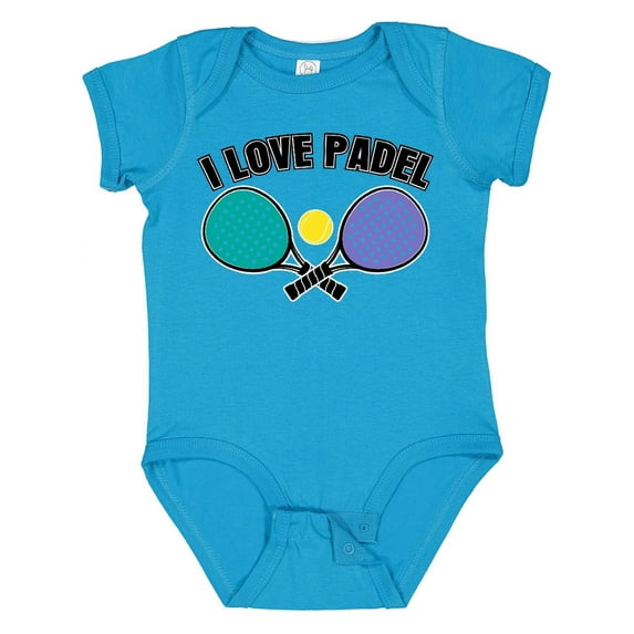 Inktastic I Love Padel Sports Quote Girls Baby Bodysuit