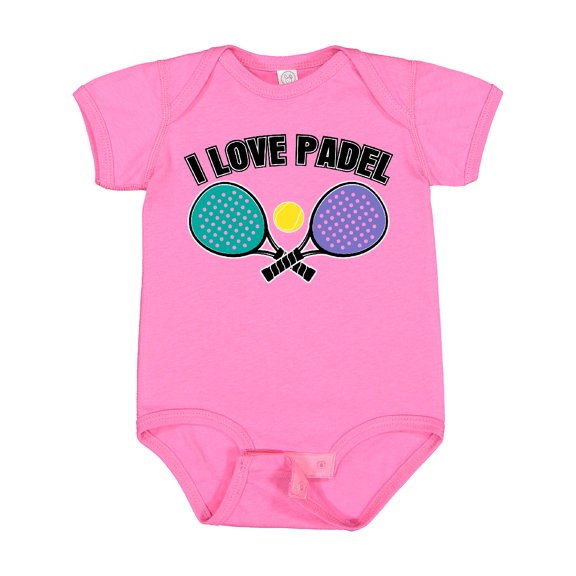 Inktastic I Love Padel Sports Quote Girls Baby Bodysuit