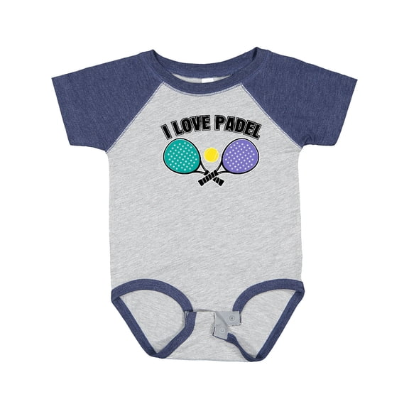 Inktastic I Love Padel Sports Quote Girls Baby Bodysuit