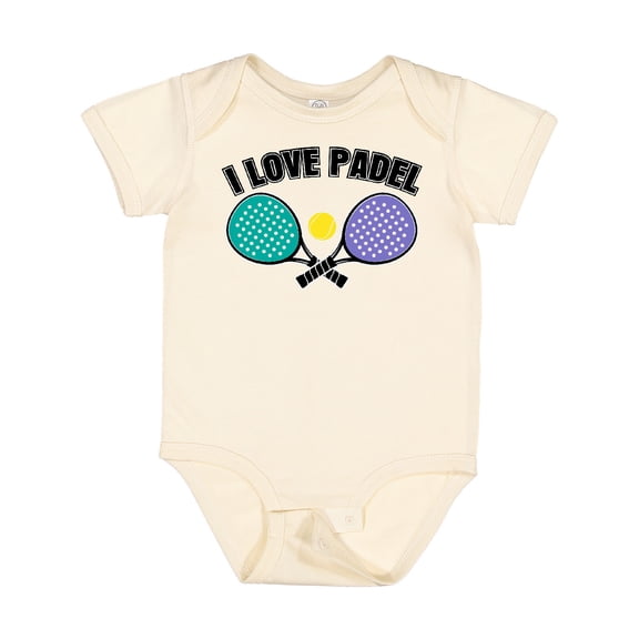 Inktastic I Love Padel Sports Quote Girls Baby Bodysuit