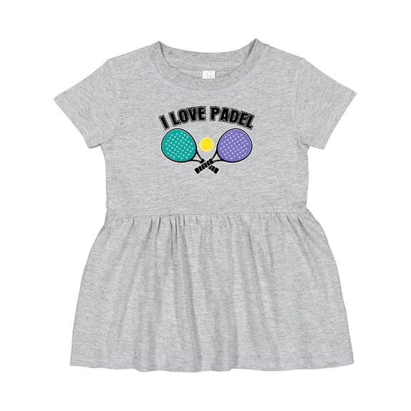 Inktastic I Love Padel Sports Quote Girls Baby Dress