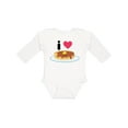 thumbnail image 1 of Inktastic I Love Pancakes Boys or Girls Long Sleeve Baby Bodysuit, 1 of 5