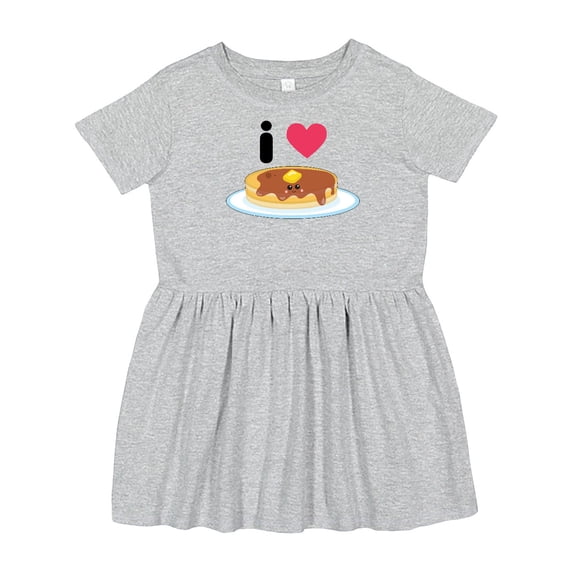 Inktastic I Love Pancakes Girls Toddler Dress