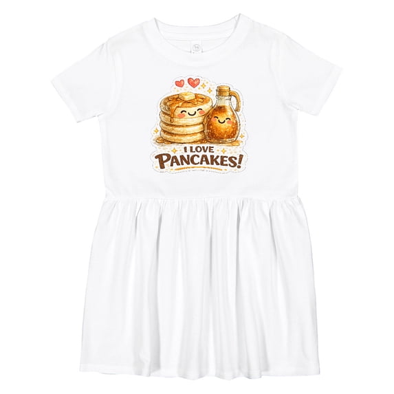 Inktastic I Love Pancakes Girls Toddler Dress