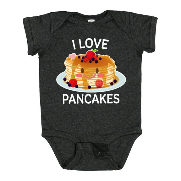Inktastic I Love Pancakes with Cute Stack of Pancakes Boys or Girls Baby Bodysuit