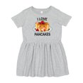 thumbnail image 1 of Inktastic I Love Pancakes with Cute Stack of Pancakes Girls Toddler Dress, 1 of 5