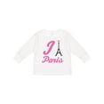 thumbnail image 1 of Inktastic I Love Paris Eiffel Tower Girls Long Sleeve Toddler T-Shirt, 1 of 5