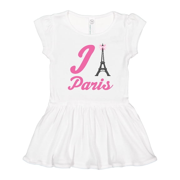 Inktastic I Love Paris Eiffel Tower Girls Toddler Dress
