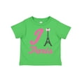 thumbnail image 1 of Inktastic I Love Paris Eiffel Tower Girls Toddler T-Shirt, 1 of 5