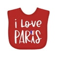 thumbnail image 1 of Inktastic I Love Paris French Flag Heart Boys or Girls Baby Bib, 1 of 4