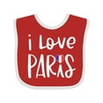 thumbnail image 1 of Inktastic I Love Paris French Flag Heart Boys or Girls Baby Bib, 1 of 4