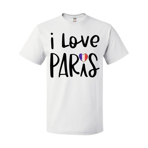Inktastic I Love Paris French Flag Heart T-Shirt