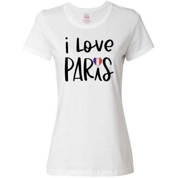 Inktastic I Love Paris French Flag Heart Women's T-Shirt