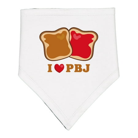 Inktastic I Love Pbj 2 Baby Bandana Bib
