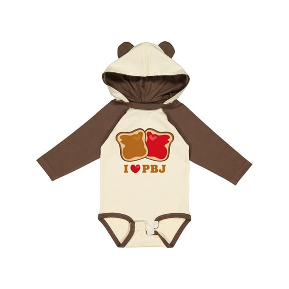 Inktastic I Love Pbj 2 Boys or Girls Long Sleeve Baby Bodysuit