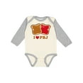 thumbnail image 1 of Inktastic I Love Pbj 2 Boys or Girls Long Sleeve Baby Bodysuit, 1 of 5
