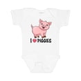 thumbnail image 1 of Inktastic I Love Piggies- Cute Pig Boys or Girls Baby Bodysuit, 1 of 5