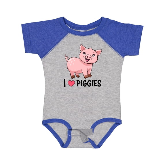 Inktastic I Love Piggies- Cute Pig Boys or Girls Baby Bodysuit