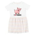 thumbnail image 1 of Inktastic I Love Piggies Cute Pig Girls Toddler Dress, 1 of 5