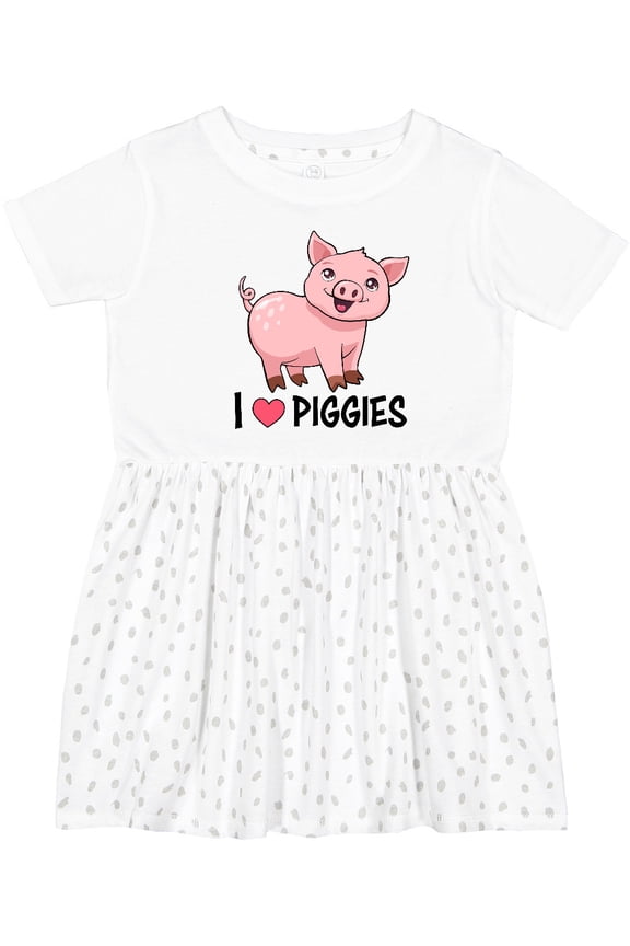 I Love Piggies Cute Pig Girls Toddler Dress
