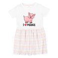 thumbnail image 1 of Inktastic I Love Piggies Cute Pig Girls Toddler Dress, 1 of 5
