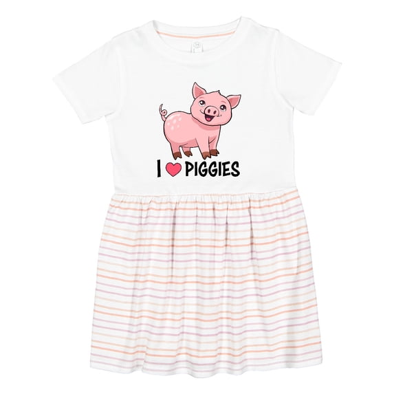 Inktastic I Love Piggies Cute Pig Girls Toddler Dress
