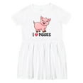 thumbnail image 1 of Inktastic I Love Piggies Cute Pig Girls Toddler Dress, 1 of 5