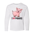 thumbnail image 1 of Inktastic I Love Piggies- Cute Pig Long Sleeve Youth T-Shirt, 1 of 5