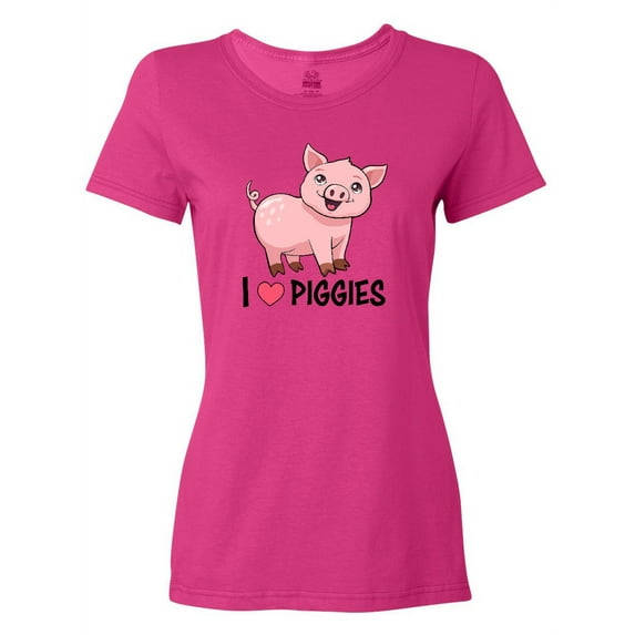 Inktastic I Love Piggies- Cute Pig Women's T-Shirt