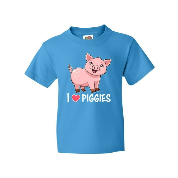 Inktastic I Love Piggies- Cute Pig Youth T-Shirt