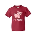 thumbnail image 1 of Inktastic I Love Piggies- Cute Pig Youth T-Shirt, 1 of 5