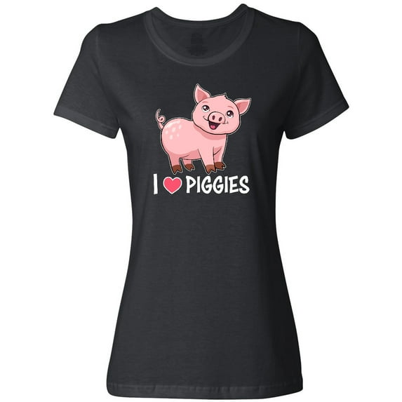 Inktastic I Love Piggies- cute pig Women's T-Shirt
