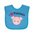 thumbnail image 1 of Inktastic I Love Piggies with Cute Pig Boys or Girls Baby Bib, 1 of 4