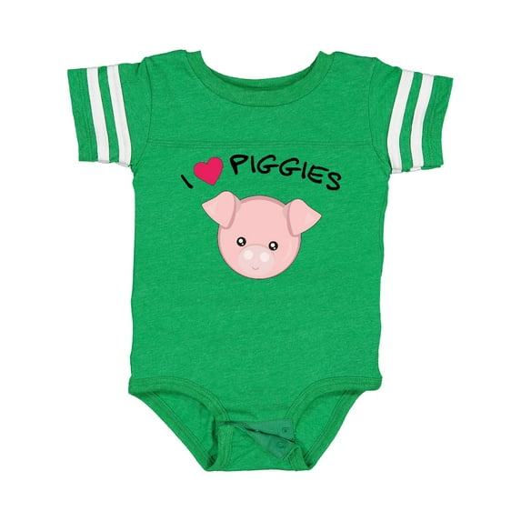 Inktastic I Love Piggies with Cute Pig Boys or Girls Baby Bodysuit