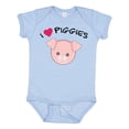 thumbnail image 1 of Inktastic I Love Piggies with Cute Pig Boys or Girls Baby Bodysuit, 1 of 5