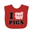 thumbnail image 1 of Inktastic I Love Pigs Boys or Girls Baby Bib, 1 of 4