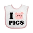 thumbnail image 1 of Inktastic I Love Pigs Boys or Girls Baby Bib, 1 of 4
