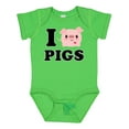 thumbnail image 1 of Inktastic I Love Pigs Boys or Girls Baby Bodysuit, 1 of 5