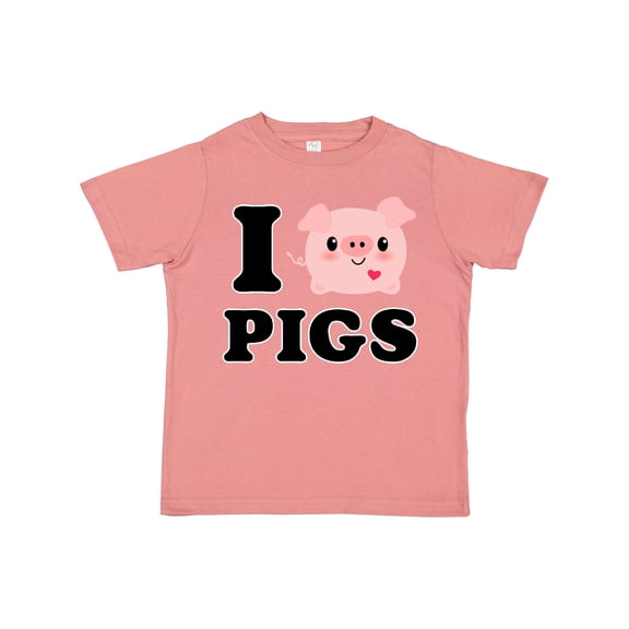 Inktastic I Love Pigs Boys or Girls Toddler T-Shirt