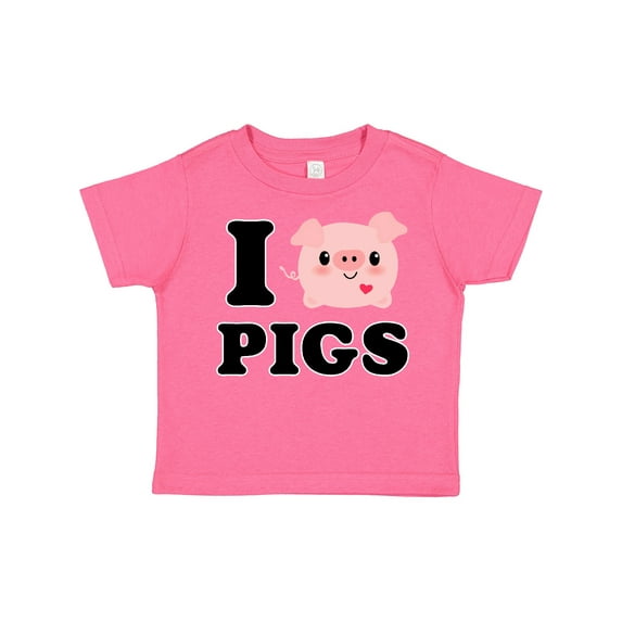 Inktastic I Love Pigs Boys or Girls Toddler T-Shirt