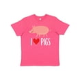 thumbnail image 1 of Inktastic I Love Pigs Funny Farm Animal Youth T-Shirt, 1 of 5