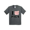 thumbnail image 1 of Inktastic I Love Pigs Youth T-Shirt, 1 of 5