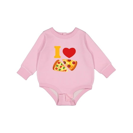 Inktastic I Love Pizza Baby Fleece Bodysuit