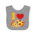 thumbnail image 1 of Inktastic I Love Pizza Boys or Girls Baby Bib, 1 of 4